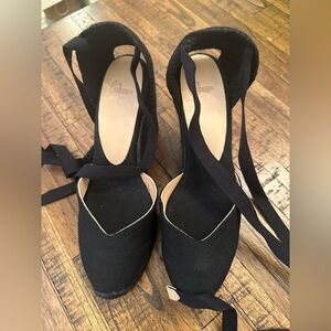 Castaner Black Wedge sandals